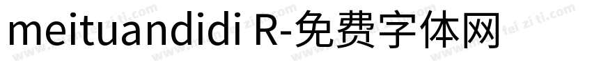 meituandidi R字体转换
